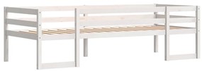 Estrutura de cama infantil 75x190 cm pinho maciço branco