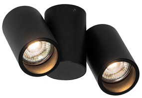 Projetores de design preto 2 luzes ajustáveis - Michael Design