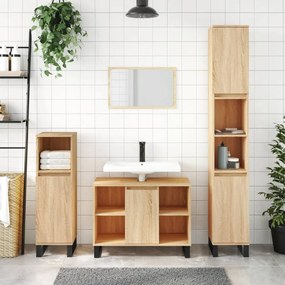 vidaXL Armário p/ casa banho 80x33x60cm deriv. madeira carvalho sonoma