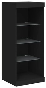 Aparador com luzes LED 162x37x100 cm preto