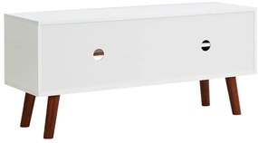 Móvel de TV 110x35x50 cm madeira de acácia maciça e MDF
