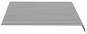 Tecido de substituição para toldo 3x2,5 m antracite e branco