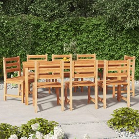 vidaXL 9 pcs conjunto de jantar para jardim madeira de teca maciça