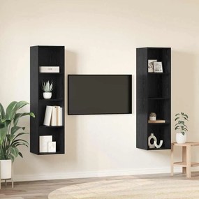 Conjunto de móvel de TV 2 pcs Preto 37 x 37 x 142.5 cm