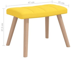 Cadeira de baloiço com banco tecido amarelo mostarda