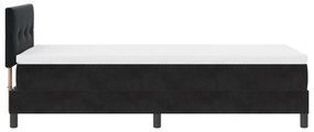 Cama Box Spring com Colchão vidaXL Preta 90x200 cm Veludo