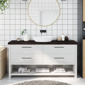 vidaXL Bancada p/ WC 160x40x(2-6)cm madeira tratada maciça castanho