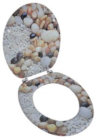 141484 vidaXL Tampa de sanita de MDF, design seixos