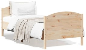 Cama sem colchão 75x190 cm madeira de pinho maciça