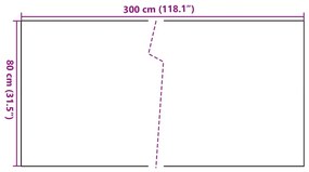 Tela de varanda 300x80 cm vime PE preto
