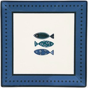 Pratos de jantar quadrados Ocean, conjunto de 6