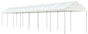 vidaXL Gazebo com telhado 15,61x2,28x2,69 m polietileno branco