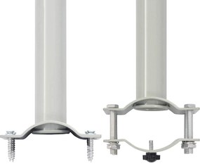 Toldo lateral retrátil para pátio 80x300 cm creme