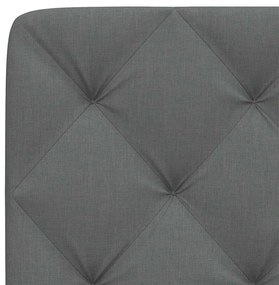 Almofadão de cabeceira 200 cm tecido cinzento-escuro