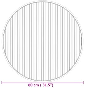 Tapete redondo 80 cm bambu natural