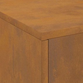 Fogueira com Chaminé 80x50x96 cm Aço Envelhecido