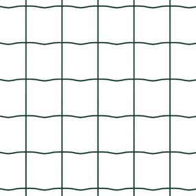 Cerca Euro com 7 Postes de Espinho 1 x 10 m Aço Galvanizado Verde