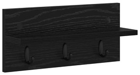 Cabideiro de Parede Carvalho preto 40 x 10.5 x 18 cm