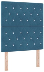 Cama vidaXL Azul Escuro 80x200 cm Veludo