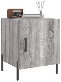 Mesa cabeceira 40x40x50 cm derivados de madeira cinzento sonoma