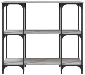Mesa consola 102x35x90 cm derivados de madeira cinzento sonoma