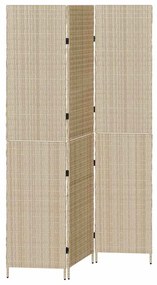 Divisória de Ambiente vidaXL 3 Painéis Dobrável Bege 146x200 cm Polira