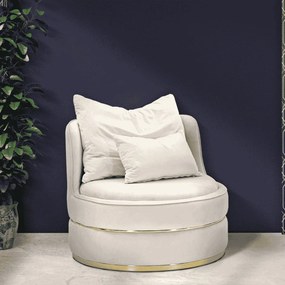 POLTRONA PARIS SPACE CREME/DOURADO Ø 84X72 CM