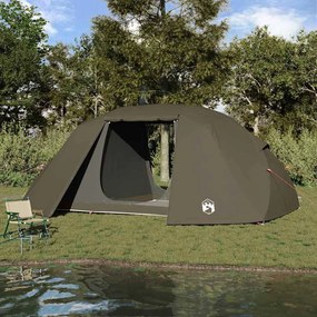 vidaXL Tenda de pesca com telhado Castanho 514 x 465 x 187 cm