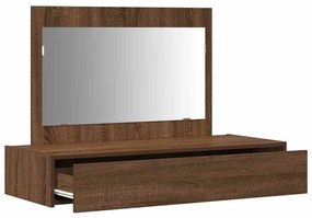 Mesa de Maquilhagem Suspensa Carvalho Castanho 100x40x70 cm