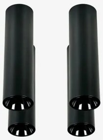Pack De 4 Apliques De Teto Led De Superfície Ø4 Cm Em Alumínio Com Acionamento E Desligamento Progressivo Luisiana Branco Cálido 2700k & Preto & 3 W &