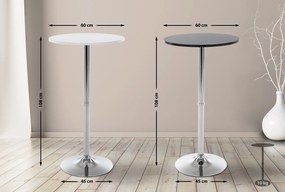 Mesa alta redonda Ø60 x 108 cm Preto