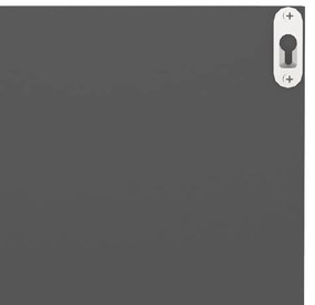 Estantes de parede 4 pcs derivados de madeira cinzento