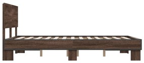 Estrutura de cama 140x190cm derivados madeira/metal