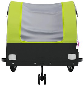 Reboque para bicicleta 45 kg ferro preto e verde