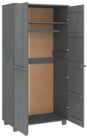 Roupeiro HAMAR 89x50x180 cm pinho maciço cinza-escuro