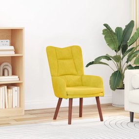Cadeira Relaxante vidaXL Amarelo Veludo