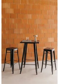Conjunto De Mesa Alta E 2 Bancos Altos Lix Preto - Sklum