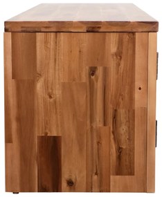 Móvel de TV em madeira de acácia maciça 120x35x45 cm