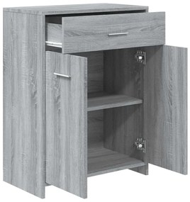 Armário casa de banho 60x33x80 cm madeira sonoma cinza