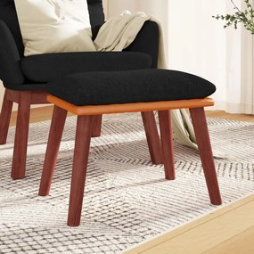 vidaXL Apoio de pés 45x29,5x35 cm tecido/couro artificial preto