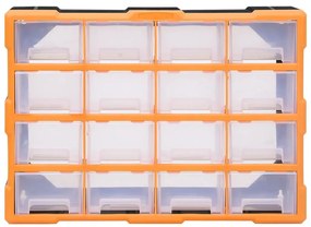 Caixa organizadora com 16 gavetas médias 52x16x37 cm