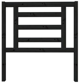 Cabeceira de cama 96x4x100 cm pinho maciço preto