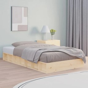 820701 vidaXL Estrutura de cama solteiro 90x190 cm madeira maciça