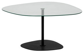 Mesa de Centro Soho – Transparente e Preto – 85x40x67 cm