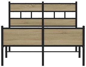 Estrutura cama s/ colchão derivados de madeira carvalho sonoma