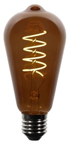 Conjunto de 5 lâmpadas LED E27 reguláveis ST64 castanho 4W 100 lm 1800K
