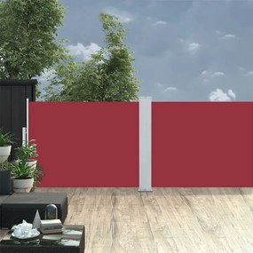 Toldo lateral retrátil 100x1000 cm vermelho