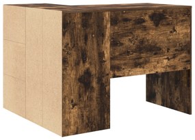 mesa de canto Carvalho Fumado 102x88x75 cm Madeira Engenheirada
