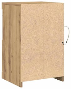 Sideboard vidaXL com Luzes LED Carvalho Artisan 41x37x67 cm