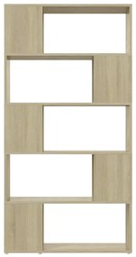 Estante/divisória 80x24x155 cm contraplacado carvalho sonoma